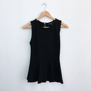 Topshop Black Peplum Tank Top